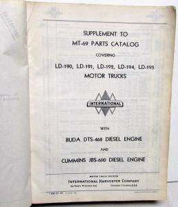 1949 1950 1951 1952 International Truck L190 191 192 193 194 195 Parts Book Rev