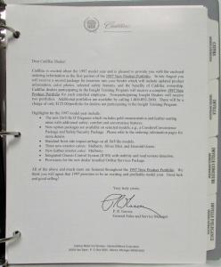 1997 Cadillac New Product Portfolio Ordering Guide Data Book