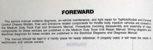 1993 GMC TopKick / Chevrolet Kodiak & Medium-Duty Forward Control Service Manual