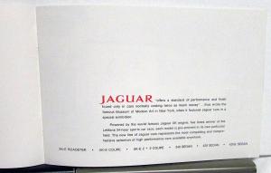 1967 Jaguar XKE Roadster Coupe 2+2 340 420 420G Sedan New Line Brochure Orig