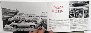 1967 Jaguar XKE Roadster Coupe 2+2 340 420 420G Sedan New Line Brochure Orig