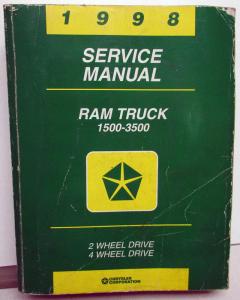 1998 Dodge Ram Truck Dealer Service Shop Repair Manual Pickup 1500-3500