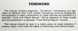 1984 GMC Medium Duty Trucks Service Shop Repair Manual Except Steel Tilt Cab