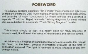 1983 GMC Medium and Heavy Duty Truck New Product Information Service Manual