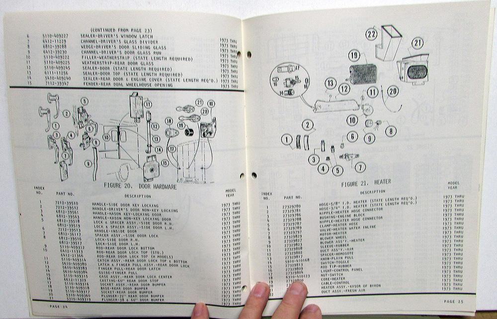 19731976 GMC Value Van P 2500 & 3500 Steel Body Parts Catalog 1A Union