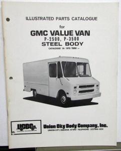 1973-1976 GMC Value Van P 2500 & 3500 Steel Body Parts Catalog 1A Union City