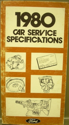 1980 Ford Mercury Lincoln Service Spec Manual Mustang GT Thunderbird Continental