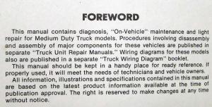 1982 GMC Medium Duty Trucks Service Shop Repair Manual