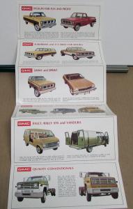 1973 GMC Full Line Truck Jimmy Sprint Van Bus Sales Brochure MAILER Original