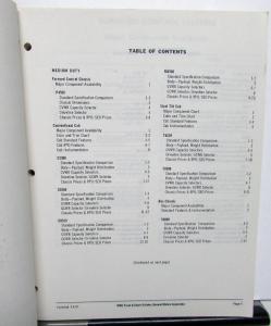 1977 GMC Medium/Heavy Duty Trucks Data Book B-1 Dealer Reference Facts Options