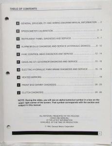 1994 GMC Medium Duty Truck Service Update Reference Manual