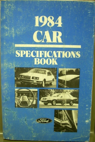 1984 Ford Mercury Lincoln Service Spec Manual Mustang GT Thunderbird Continental