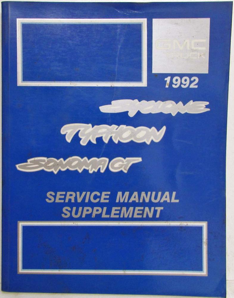 1992 GMC Syclone Typhoon Sonoma GT Service Shop Repair… | AutoPaper