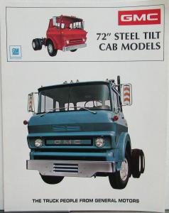 1973 GMC 72 Inch Steel Tilt Cab Model Trucks Sales Brochure Folder Original