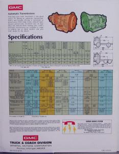 1973 GMC 72 Inch Steel Tilt Cab Model Trucks Sales Brochure Folder Original