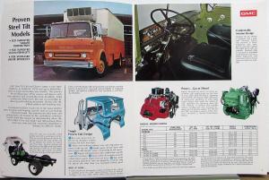 1973 GMC 72 Inch Steel Tilt Cab Model Trucks Sales Brochure Folder Original