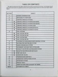 1993 GMC Lt Duty Truck Fuel and Emissions Service Manual Driveability - EFI Gas