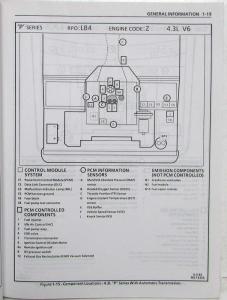 1993 GMC Lt Duty Truck Fuel and Emissions Service Manual Driveability - EFI Gas