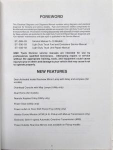 1993 GMC Sonoma and Jimmy Electrical Diagrams and Diagnosis Service Manual