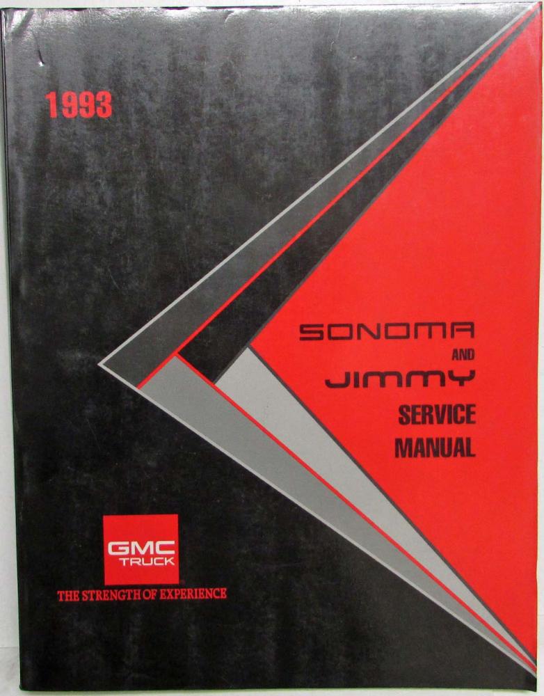 1993 GMC Sonoma and Jimmy Service Shop Repair Manual