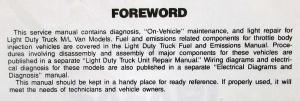 1991 GMC Safari Models Service Shop Repair Manual