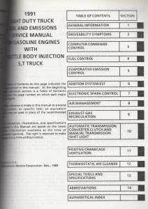 1991 GMC Light Truck S/T Models Service Shop Repair Manual - Sonoma S-15 Jimmy