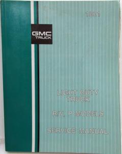 1991 GMC Light Duty Truck R/V P Models Service Shop Manual - Jimmy Suburban P3