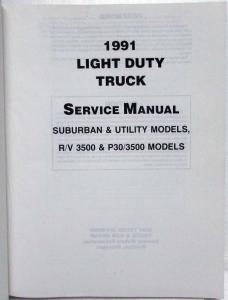 1991 GMC Light Duty Truck R/V P Models Service Shop Manual - Jimmy Suburban P3