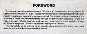 1990 GMC Light Truck S/T Models Service Shop Repair Manual - Sonoma S-15 Jimmy