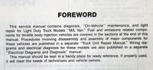 1990 GMC Safari Models Light Truck Service Shop Repair Manual