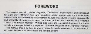1989 GMC Safari Models Light Duty Truck Service Shop Repair Manual