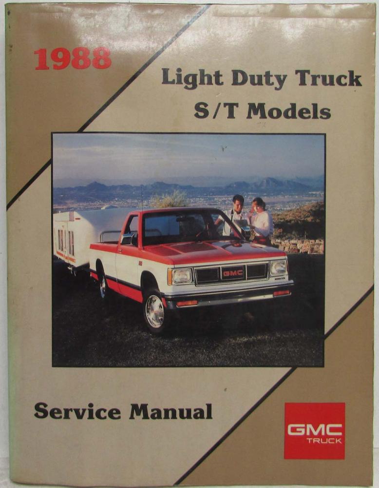 1988 GMC Light Duty Truck S/T Models Service Shop Manual - Sonoma S-15 Jimmy