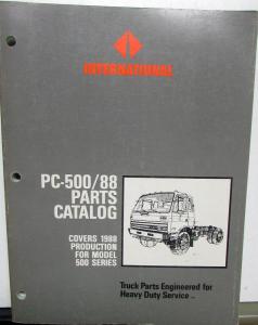 1988 International Truck 500 Models PC-500/88 Parts Catalog Manual