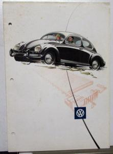 Original 1956 Volkswagen Prestige Sales Brochure Sedan Standard & De Luxe