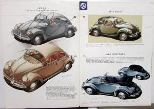 Original 1956 Volkswagen Prestige Sales Brochure Sedan Standard & De Luxe
