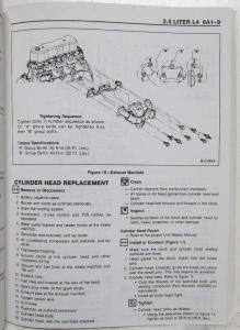 1987 GMC Safari Models Light Duty Truck Service Shop Repair Manual