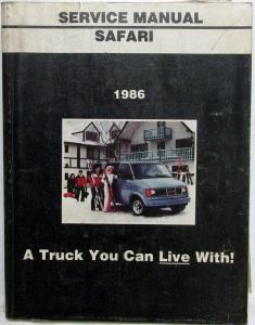 1986 GMC Safari Models Light Duty Truck Service Shop Repair Manual