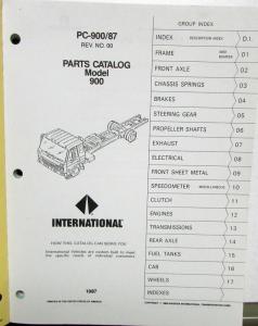 1987 International Truck 900 Series PC-900/87 Parts Catalog