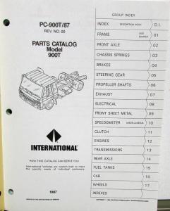 1987 International Truck 900T Series PC-900T/87 Parts Catalog