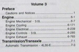 1997 Cadillac Catera Service Shop Repair Manual - 3 Volume Set