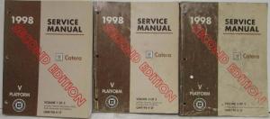 1998 Cadillac Catera Service Shop Repair Manual - 3 Volume Set