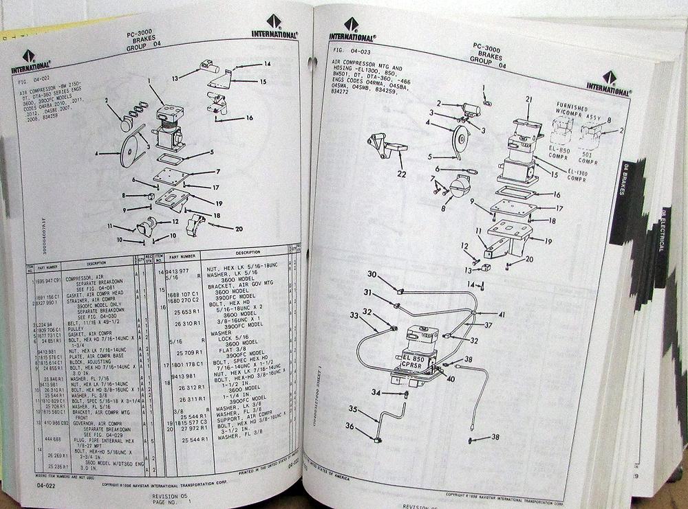 1995 1997 International Truck 3000 Series School Bus Chassis PC3000