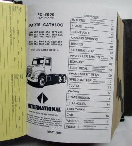 1989-1999 International Truck 2000 8000 Series PC-8000 Parts Book