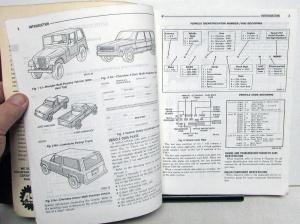 1992 Jeep Service Shop Repair Manual Wrangler Cherokee Comanche Set Original
