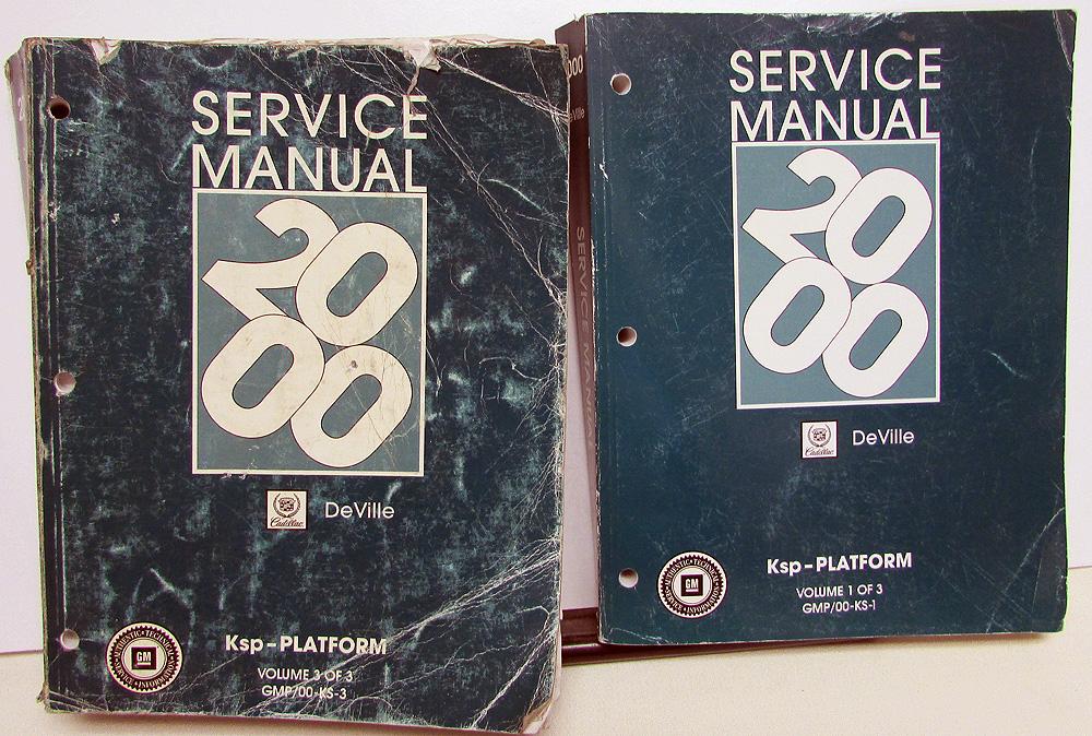 2000 Cadillac DeVille Service Shop Repair Manual Set Volumes 1 & 3 Only