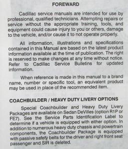 1992-1993 Cadillac DeVille Fleetwood Sixty Special FWD Service Shop Manual