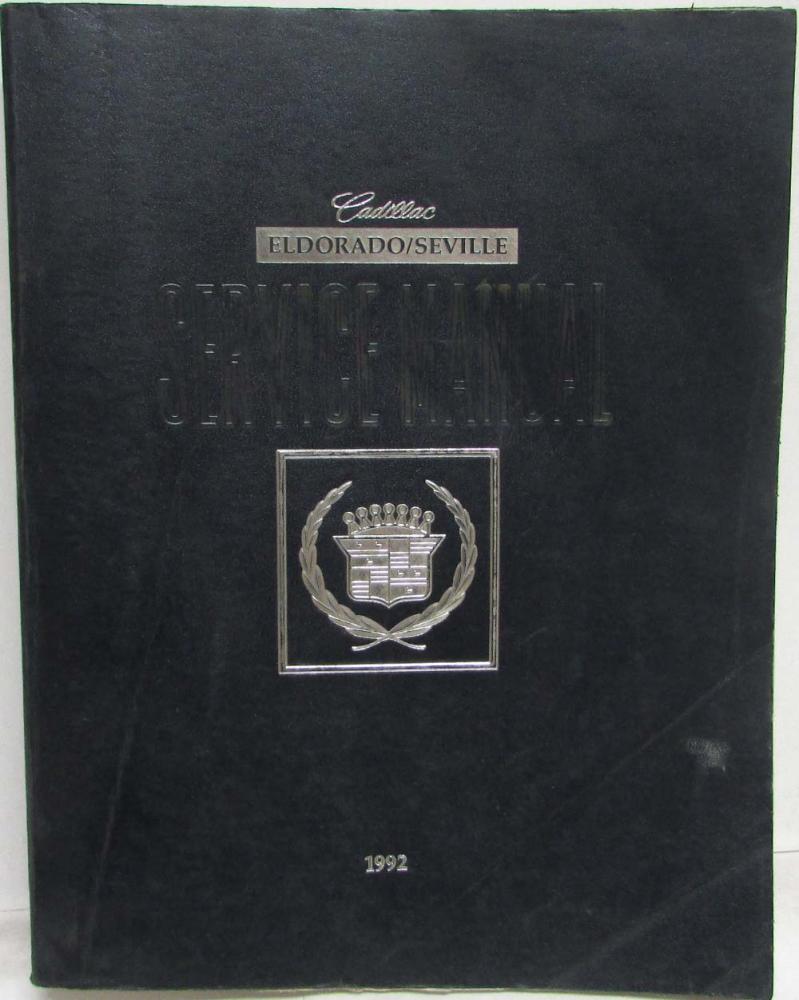 1992 Cadillac Eldorado Seville Service Shop Repair Manual