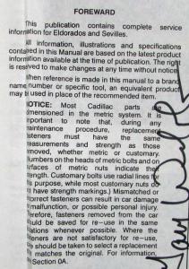 1992 Cadillac Eldorado Seville Service Shop Repair Manual