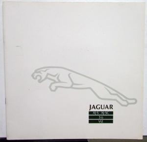 1987 Jaguar XJS XJSC 3.6 V12 Sales Brochure ITALIAN TEXT Original