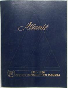 1987-1988 Cadillac Allante Dealer Service Shop Repair Manual